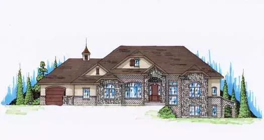 European house plans 53-143 - front exterior, 2,247 sq ft, 3 bed, 2 bath house plans | Monster House Plans