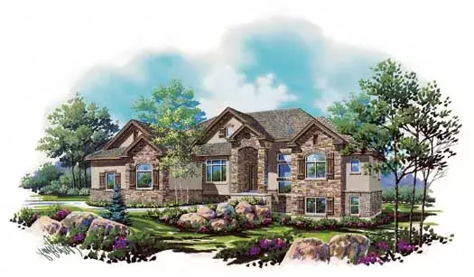 Northwest house plans 53-162 - front exterior, 2,407 sq ft, 3 bed, 2 bath house plans | Monster House Plans