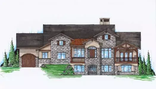 European house plans 53-167 - front exterior, 2,435 sq ft, 1 bed, 1 bath house plans | Monster House Plans