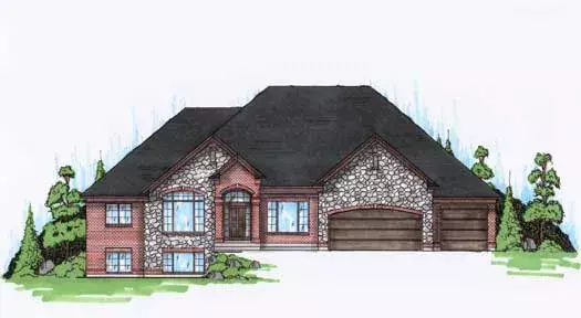 Traditional house plans 53-204 - front exterior, 2,798 sq ft, 2 bed, 2 bath house plans | Monster House Plans
