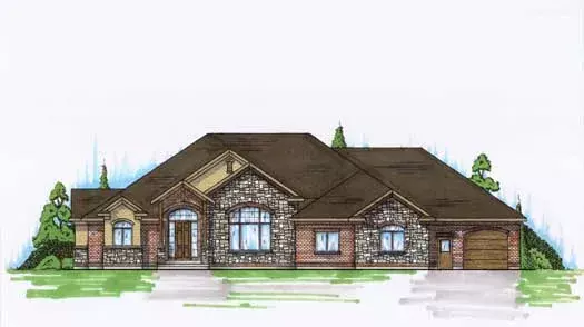 Traditional house plans 53-215 - front exterior, 2,997 sq ft, 3 bed, 2 bath house plans | Monster House Plans