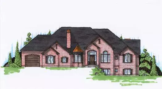 Traditional house plans 53-225 - front exterior, 3,251 sq ft, 2 bed, 2 bath house plans | Monster House Plans