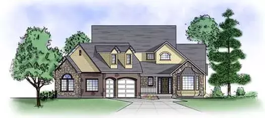 Country house plans 53-240 - front exterior, 2,260 sq ft, 3 bed, 2 bath house plans | Monster House Plans