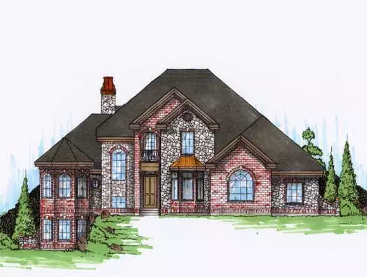 Traditional house plans 53-253 - front exterior, 2,831 sq ft, 3 bed, 2 bath house plans | Monster House Plans