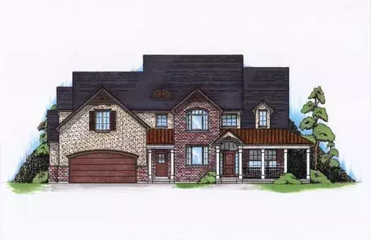 Country house plans 53-255 - front exterior, 2,848 sq ft, 3 bed, 2 bath house plans | Monster House Plans