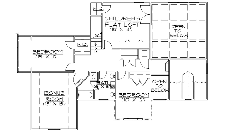 Upper/Second Floor Plan:53-255