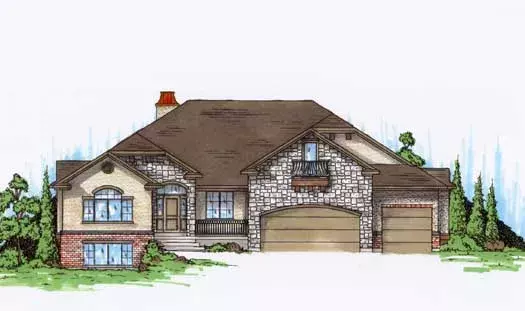 Traditional house plans 53-259 - front exterior, 2,429 sq ft, 3 bed, 2 bath house plans | Monster House Plans