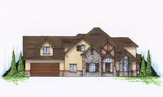 Traditional house plans 53-292 - front exterior, 3,719 sq ft, 4 bed, 3 bath house plans | Monster House Plans