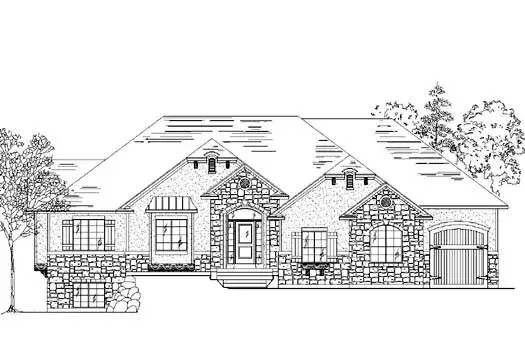 Traditional house plans 53-349 - front exterior, 1,857 sq ft, 2 bed, 2 bath house plans | Monster House Plans