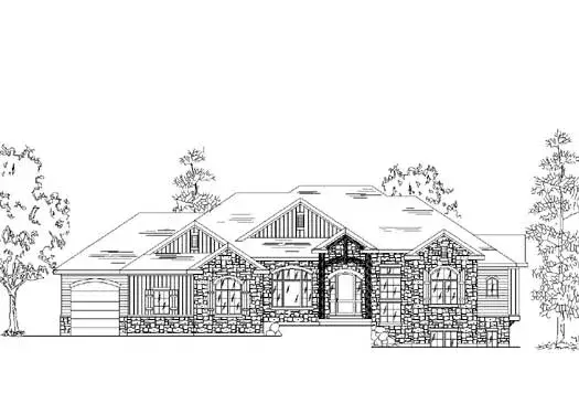 Traditional house plans 53-362 - front exterior, 2,513 sq ft, 3 bed, 2 bath house plans | Monster House Plans