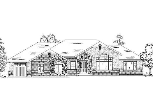 Traditional house plans 53-363 - front exterior, 2,517 sq ft, 2 bed, 2 bath house plans | Monster House Plans