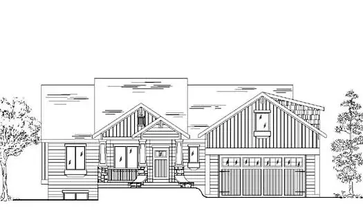 Craftsman house plans 53-374 - front exterior, 1,921 sq ft, 2 bed, 2 bath house plans | Monster House Plans