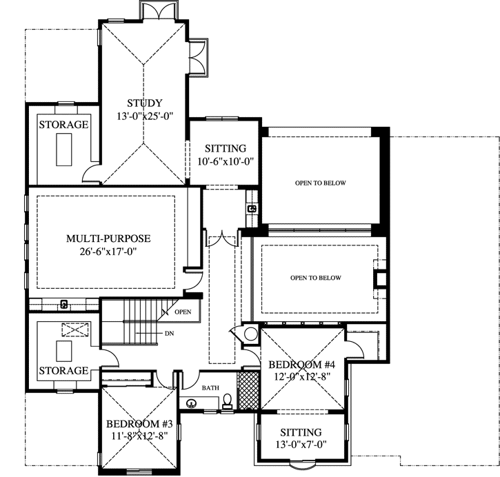 Upper/Second Floor Plan:54-104