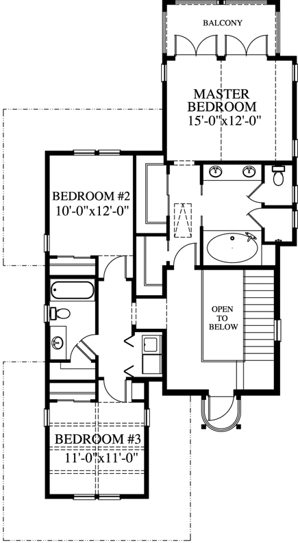 Upper/Second Floor Plan:54-108