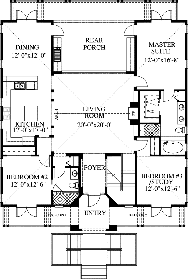 Upper/Second Floor Plan:54-117