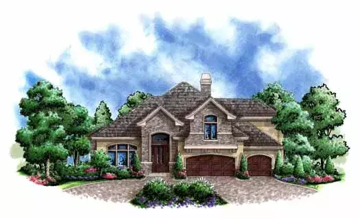 Traditional house plans 55-218 - front exterior, 4,251 sq ft, 4 bed, 2 bath house plans | Monster House Plans