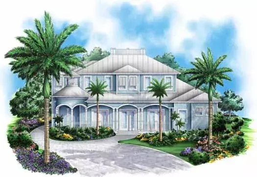 Cottage house plans 55-219 - front exterior, 4,256 sq ft, 4 bed, 4 bath house plans | Monster House Plans
