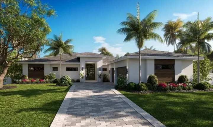 Florida house plans 55-243 - front exterior, 3,560 sq ft, 3 bed, 3 bath house plans | Monster House Plans