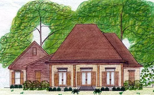 Southern house plans 56-109 - front exterior, 2,568 sq ft, 3 bed, 3 bath house plans | Monster House Plans