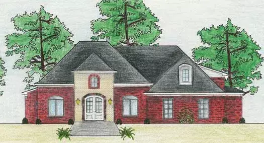 Southern house plans 56-119 - front exterior, 2,045 sq ft, 3 bed, 2 bath house plans | Monster House Plans
