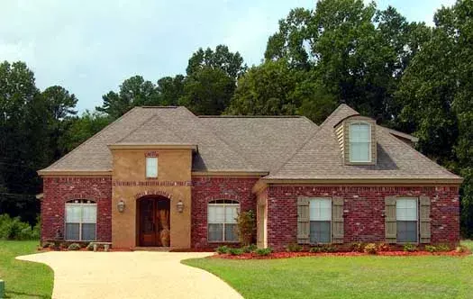 European house plans 56-127 - front exterior, 2,430 sq ft, 4 bed, 2 bath house plans | Monster House Plans