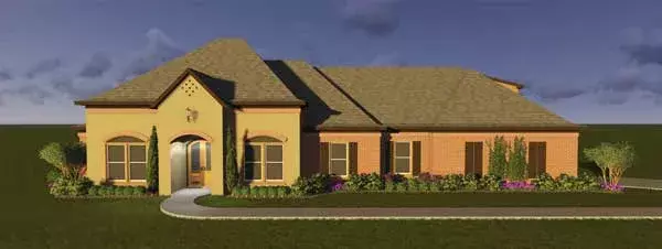 European house plans 56-135 - front exterior, 2,648 sq ft, 4 bed, 2 bath house plans | Monster House Plans