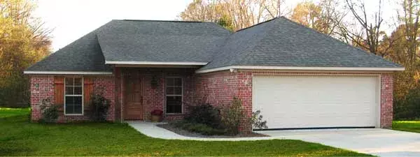 Traditional house plans 56-137 - front exterior, 1,386 sq ft, 3 bed, 2 bath house plans | Monster House Plans