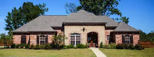 European house plans 56-151 - front exterior, 2,174 sq ft, 4 bed, 3 bath house plans | Monster House Plans