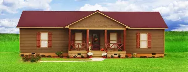 Country house plans 56-156 - front exterior, 1,456 sq ft, 2 bed, 2 bath house plans | Monster House Plans