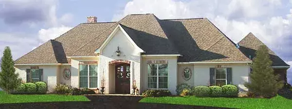 Traditional house plans 56-165 - front exterior, 2,595 sq ft, 4 bed, 3 bath house plans | Monster House Plans