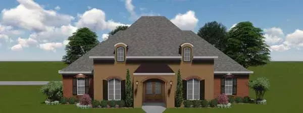 Southern house plans 56-166 - front exterior, 2,663 sq ft, 3 bed, 2 bath house plans | Monster House Plans
