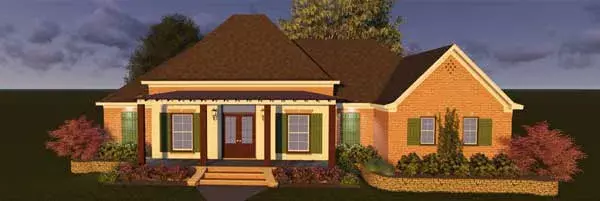 Southern house plans 56-174 - front exterior, 2,825 sq ft, 4 bed, 3 bath house plans | Monster House Plans