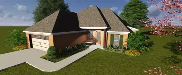 Traditional house plans 56-190 - front exterior, 1,653 sq ft, 4 bed, 2 bath house plans | Monster House Plans