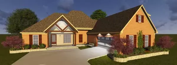 Traditional house plans 56-204 - front exterior, 2,665 sq ft, 3 bed, 2 bath house plans | Monster House Plans