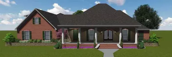 Southern house plans 56-212 - front exterior, 3,179 sq ft, 4 bed, 3 bath house plans | Monster House Plans