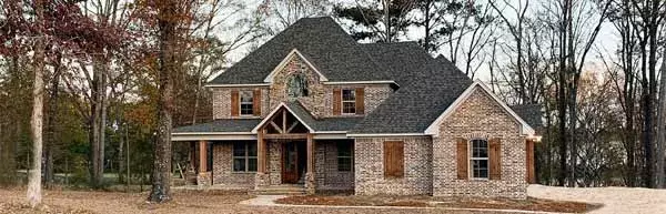 Traditional house plans 56-225 - front exterior, 2,813 sq ft, 4 bed, 3 bath house plans | Monster House Plans
