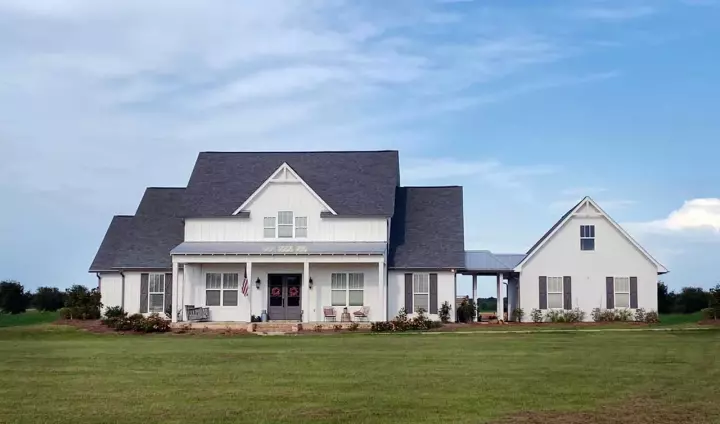 Modern Farmhouse house plans 56-257 - front exterior, 3,626 sq ft, 4 bed, 3 bath house plans | Monster House Plans