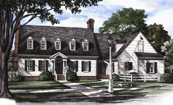 Southern house plans 57-109 - front exterior, 3,493 sq ft, 4 bed, 4 bath house plans | Monster House Plans