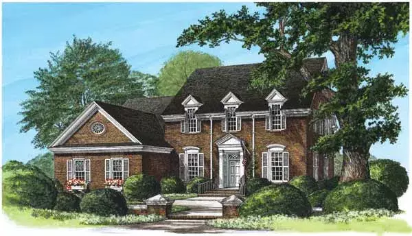 French Country house plans 57-110 - front exterior, 2,784 sq ft, 3 bed, 3 bath house plans | Monster House Plans