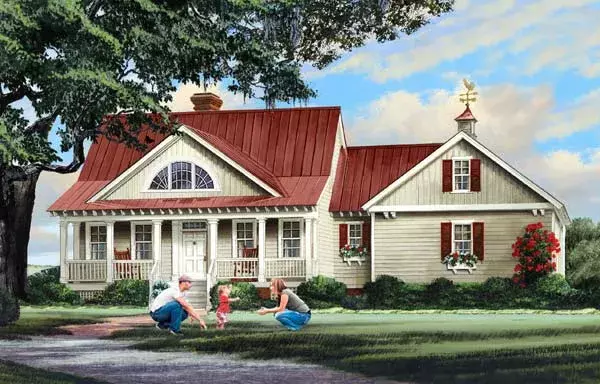 Cape Cod house plans 57-124 - front exterior, 2,533 sq ft, 4 bed, 3 bath house plans | Monster House Plans