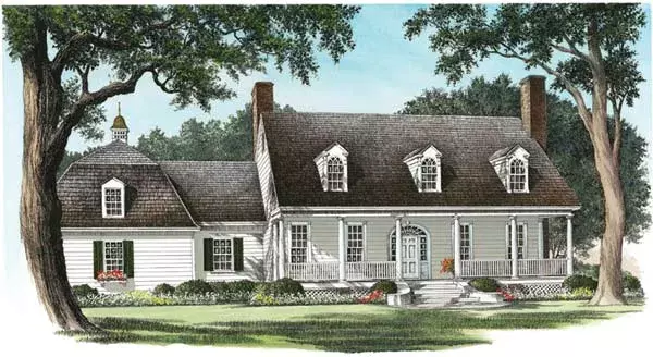 French Country house plans 57-133 - front exterior, 3,062 sq ft, 4 bed, 3 bath house plans | Monster House Plans