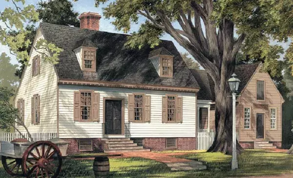 Southern house plans 57-136 - front exterior, 2,580 sq ft, 3 bed, 2 bath house plans | Monster House Plans