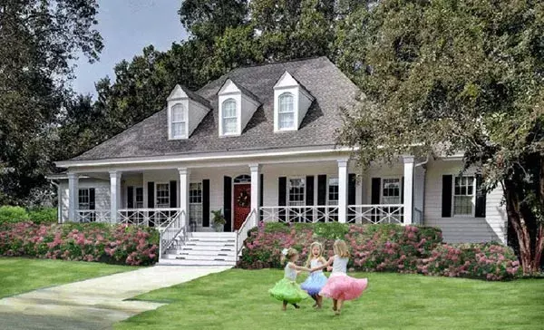 Country house plans 57-145 - front exterior, 2,552 sq ft, 4 bed, 3 bath house plans | Monster House Plans