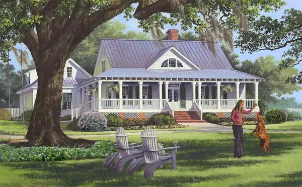 Cape Cod house plans 57-158 - front exterior, 2,556 sq ft, 4 bed, 3 bath house plans | Monster House Plans