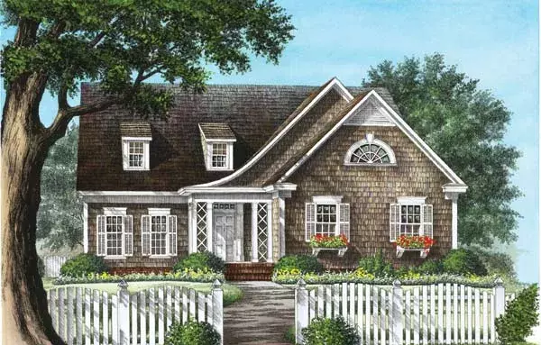 Cottage house plans 57-166 - front exterior, 2,410 sq ft, 3 bed, 2 bath house plans | Monster House Plans