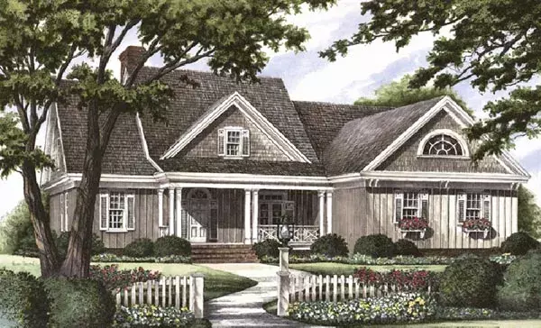 French Country house plans 57-189 - front exterior, 2,151 sq ft, 3 bed, 2 bath house plans | Monster House Plans