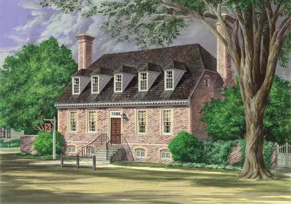 French Country house plans 57-205 - front exterior, 2,787 sq ft, 3 bed, 2 bath house plans | Monster House Plans