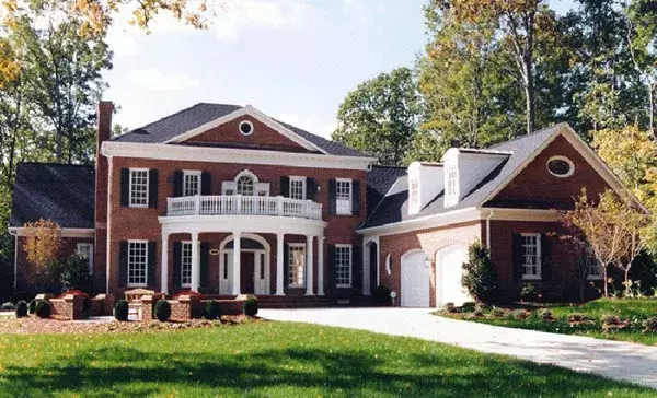 Georgian house plans 57-208 - front exterior, 3,946 sq ft, 4 bed, 3 bath house plans | Monster House Plans