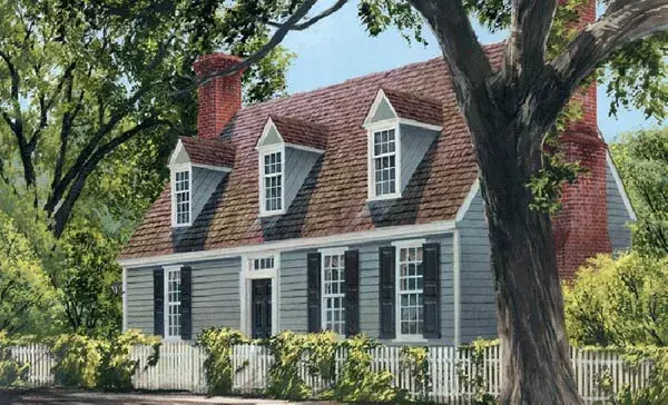 Colonial house plans 57-220 - front exterior, 2,649 sq ft, 3 bed, 2 bath house plans | Monster House Plans