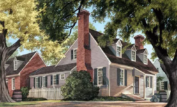 Cape Cod house plans 57-228 - front exterior, 2,441 sq ft, 3 bed, 3 bath house plans | Monster House Plans